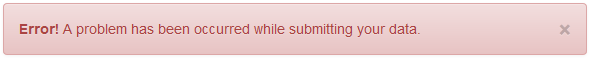 Twitter Bootstrap Error Alert Message