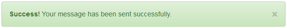 Twitter Bootstrap Success Alert Message