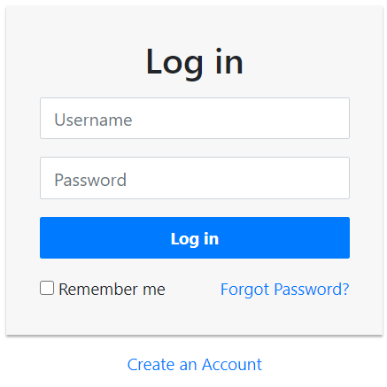 bootstrap login form sample